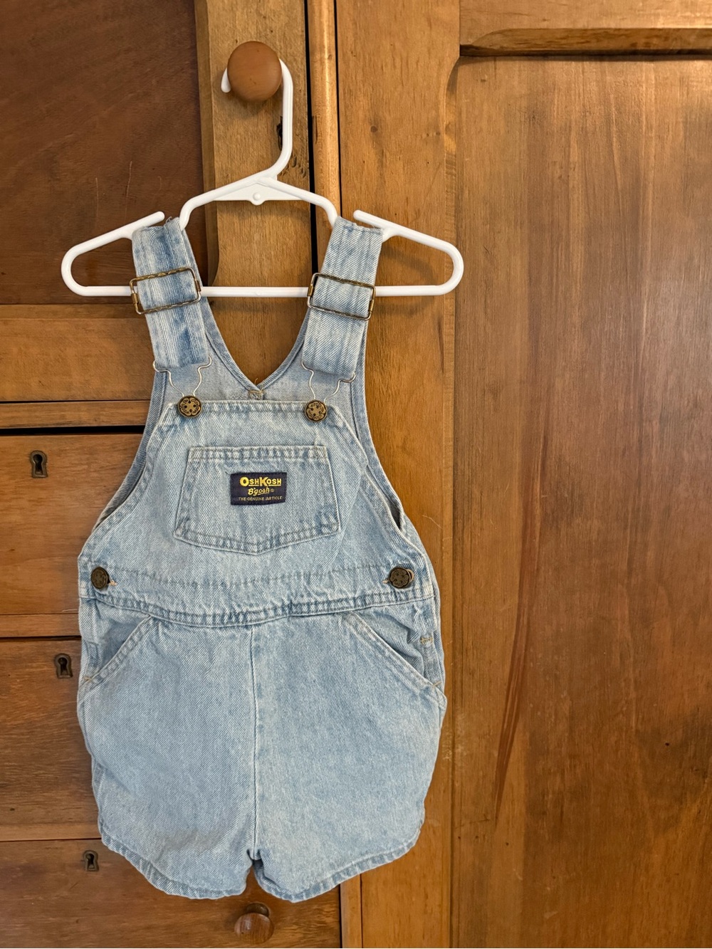 Vintage OshKosh B'gosh Light Wash Vestbak Denim Shortalls